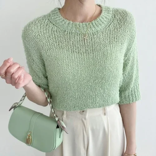 아모르데이 여성용 테일즈니트 라운드 베이직 이너 데일리 반팔 – 실제 리뷰!