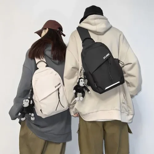 지에치 크로스 슬링백 캐주얼 심플 메신저 키링 가방, 리얼 리뷰